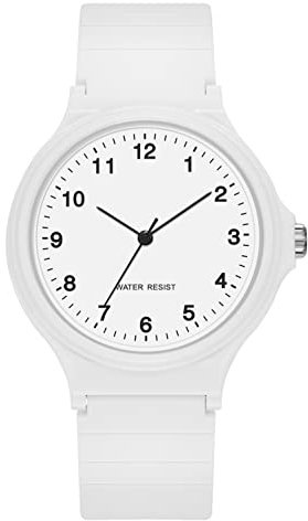 Uhr Damen Armbanduhr Mädchen Jelly Süßigkeiten Farbe Buntfarbig Frauen Uhren Analog Quarz Damenuhr mit Silikonarmband Wasserdicht Sportuhr für Kinderuhr Junge Uhren Kids Watch Weiß Rosa Schwarz Blau