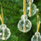 12 Stück transparente Kristallglas-Weihnachtskugeln, 2,2 cm, Mini-Prismen-Kugel, Weihnachtsbaumschmuck, hängende Kristall-Ornamente, Abstand für Weihnachten, Hochzeit, Party, Heimdekoration