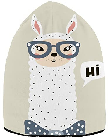 YOUJUNER Beanie-Mütze Süßes Lama Alpaka Winter Mütze für Herren und Damen, Warme Beanie Knit Cuffed Weiche Cuffed Hat Unisex-Mütze Watch Thermo Strickmütze Laufmützen Sportmütze