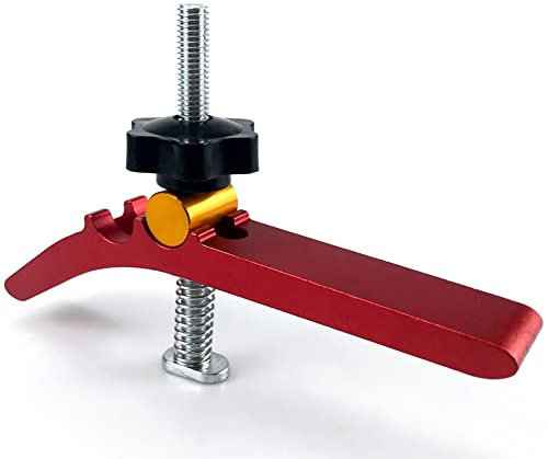 EIAOSI Holzbearbeitungs-T-Schienen-Niederhalter-Klemmsatz Aluminium-T-Nut-Tisch Werkbank Holzvorrichtung Vorrichtungs-KlemmblöCke Druckplatte B