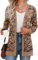 GRECERELLE Womens Cardigan Long Sleeve Open Front Cardigans Button Down V Neck Ribbed Knit Lightweight Outerwear with Pocket (Cosmos Khaki L)