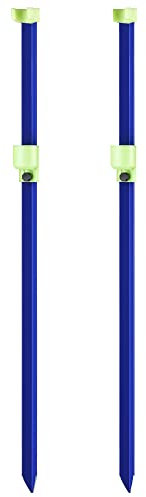 Genérico Soporte caña de pesca para surfcasting. longitud 150 cm, 2 unidades lote. Soporte caña playa en color azul.