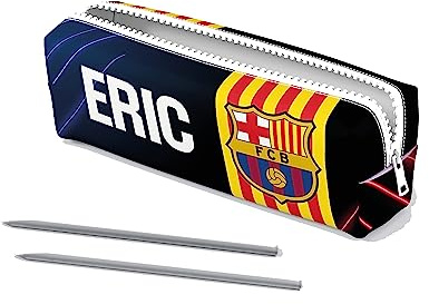 ZPUBLI+ Estuche Escolar Personalizado Nombre (FC Barcelona, 22 cm)