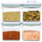 Uamector Vorratsdosen mit Deckel Luftdich, One Hnaded Operated Vorratsbehälter Set, BPA-FREI Luftdicht Stapelbar Containers für trockene Müsli, Speisekammer, Müsli, Snack, Zucker, Kaffee (4*0.5Liters)
