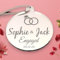 Bauble Engagement Name & Date Personalised Engraved Christmas Tree Decorations, Sold Singularly (8.5cm, Gold Mirror)