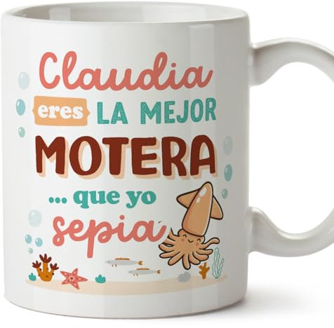 MUGFFINS Tazas Personalizadas para MOTERA mujer - En Español - Mejor que yo Sepia - 11 oz / 330 ml - Regalo Personalizable original y divertido