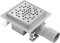 Rea Duschrinne DOTS Nickel Brush 12x12 Edelstahl Duschablauf Siphon Bodenablauf für Badezimmer Dusche Bodenablauf (gebürsteter Stahl)