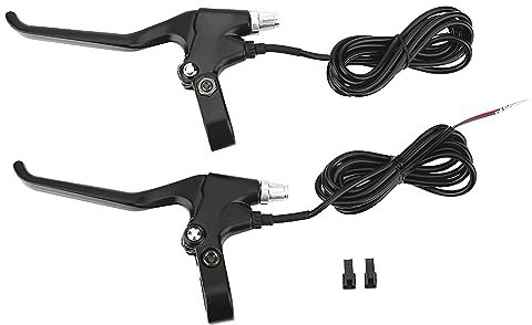 JOROBURO 1 Paar Fahrradbremshebel, Langlebig, 2 Drähte, Links und Rechts, E-Bike, Elektrischer Bremshebel, Ersatzteile, Fahrradbremszubehör, Roller-Fahrer-Bremsgriff für Mountainbike, Rennrad, Roller