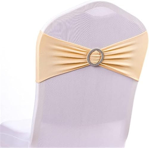Chaise flexible, Attaches élastiques for chaise, bande de chaise, écharpes de chaise, housses de chaise élastiques en spandex élastiques for décoration de chaise en lycra de fête de mariage (50pc, rou