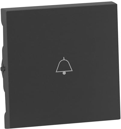 LEGRAND, SEANO Wippe mit Klingelsymbol für Wechselschalter, Taster und Kreuzschalter, Schalterabdeckung, Wippenplatte, Farbe: Anthrazit lackiert, 765412