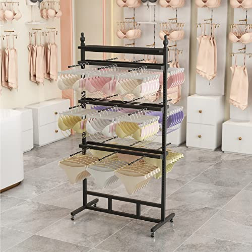 Bekleidungsgeschäft, Kleiderständer, kommerzieller Unterwäsche-/BH-Präsentationsständer mit Ablagefach, platzsparender Schrank-Organizer, Unterwäsche, Socken, Zubehör, Schals und Handschuhe,