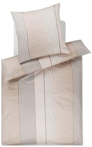 Joop! Mako-Satin-Bettwäsche Leo Farbe Cream Größe 240x220+2x80x80