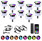 GEYUEYA Home Lot de 10 WIFI Spot LED Encastrable Extérieur Ø31MM 12V RGBW+IC Couleur Dynamique Etanche IP67 Spots à Encastrer Extérieur pour Terrasse Bois,Patio, Chemin, Mur, Jardin, Décoration
