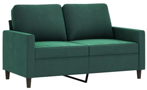 ULUYYUC Sofa Bed Bodensofa Sofas & Couches Schlafsofa - 2-Sitzer-Sofa Dunkelgrün 120 cm Samt für Garten Lounge Party Terrasse