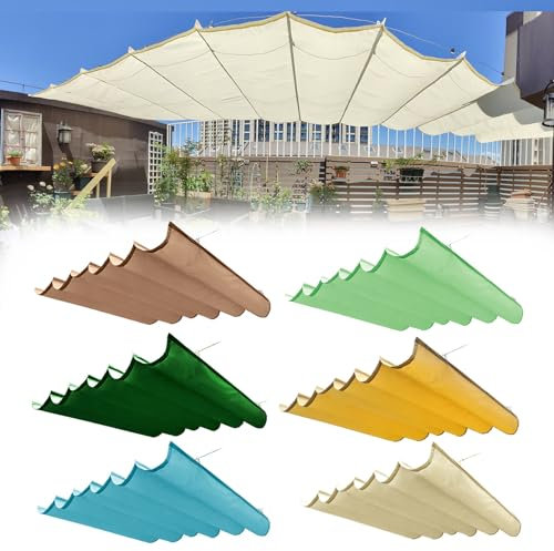 Baldacchino retrattile per pergola da giardino, multicolore, impermeabile, tenda parasole a vela, copertura personalizzabile per patio, pergola (1 x 2 m)