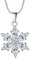 TPZORJX 1 pcs Silber Weihnachten Schmuck, 925 Sterling Silber Schneeflocke Halskette, 45cm Silberkette mit Schneeflocke Anhänger & Silber Schneeflocke mit Zirkonia