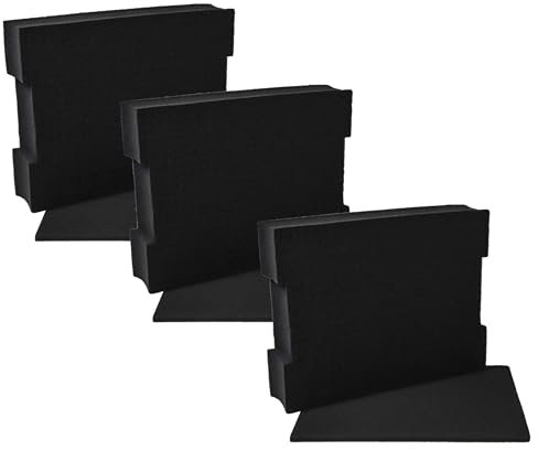 vhbw 3x Schaumstoffeinlage mit Bodenplatte kompatibel mit Bosch L-Boxx 136 Werkzeugkoffer - Individuell Anpassbar, Schaumstoff Schwarz