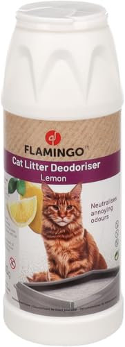 Flamingo Katzenstreu-Deodorant mit Zitronenduft – 750g, Frisch und Fruchtig, Neutralisiert Üble Gerüche