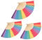 Cabilock 3pcs Pride Foldable Fans Beautiful Fans Foldable Fans Bulk Rainbow Portable Fan and Power Bank Portable Fan with Power Bank Paper Hand Fan Snap Fan Held Fan Hand Cooling Fan Wooden
