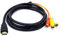 Cable HDMI Macho A 3 RCA 1.5m, de Audio y Video AV, Adaptador HDMI a AV Conectores Chapados en Oro, Compatible con Televisores, DVD, STB VHS Cámara VCR Proyectores, Transmisor de Señal Unidireccional