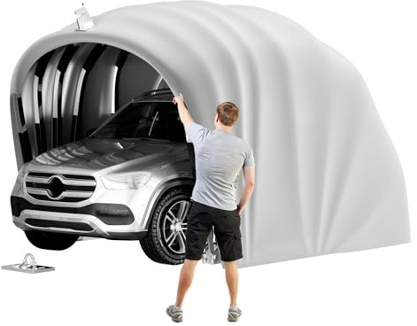 ACLFF Abri de Voiture Pliable d'extérieur Mobile, Abri Contre Le Vent et la Neige, Abri Rétractable pour Véhicule, Adapté à Une Utilisation en Extérieur, Voiture, Camion, Moto