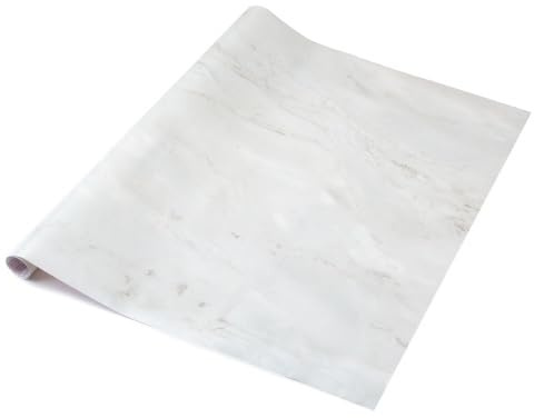 Create Your World 67.5cm x 5m d-c-fix MARBLE ROMEO MATT WHITE sticky back plastic vinyl wrap film (200-8295)