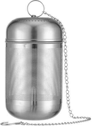 QUMIIRITY Stainless Steel Large Mesh Seasoning Ball, Reusable Hot Pot Spice Strainer Basket for Cooking, Portable Tea Infuser Filter for Loose Leaf Tea and Broth