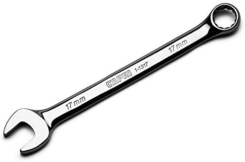 Capri Tools 17 mm Combination Wrench, 12 Point, Metric, Chrome (1-1317)