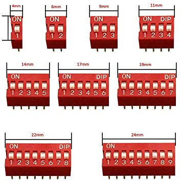 DollaTek 1/2/3/4/5/6/7/8/9 Positions Kit Assortiment Dip Switch