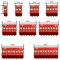 DollaTek 45PCS 1/2/3/4/5/6/7/8/9 Positionen DIP-Schalter-Sortimentskit für Stromkreis für Arduino