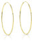 DTPsilver® 925 Sterling Silber Gelb Vergoldet Creolen Ohrringe - Klein/Mittelgroße/Groß - Dicke 1.2 mm - Durchmesser: 80 mm