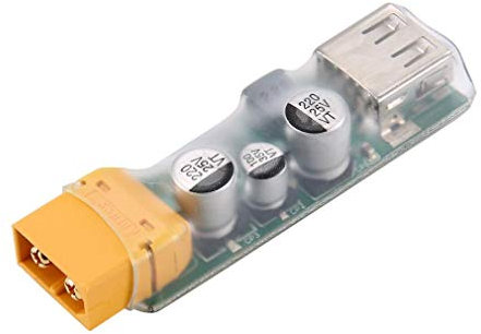 ICQUANZX XT60 zu USB Schnellladekonverter Unterstützung 3S-6S Lipo Batterie, 10,5V-32V Eingang, 3V-20V Ausgang, 45W Maximaler Schnellladeadapter für RC Racing Drone