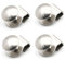 Set of 4 NUZAMAS Glass Door Knobs, Clipping 3-8mm Glass Doors, Stainless Steel Handle, Pulls Knob Punching Drill Free, Home Office Cupboard Showcase Cabinet Door Accessories(28mm Knob)