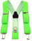 TigerTie Unisex Hosenträger in Y-Form mit 3 extra starken Clips - Farbe in neongrün einfarbig Uni - hochwertige Verarbeitung - Breite 35 mm