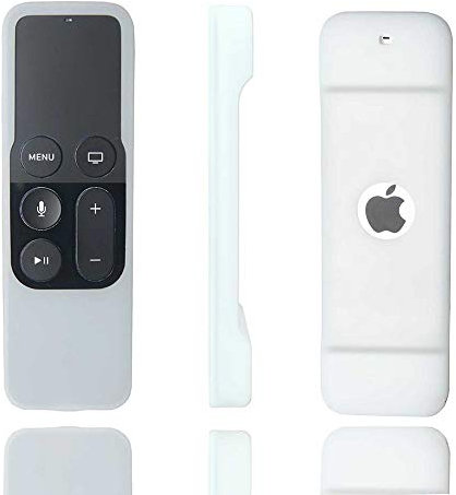 CUSTODIA SILICONE PROTETTIVA TELECOMANDO COVER SLIM COMPATIBILE PER APPLE TV 4a GEN. (Bianco)