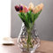 MyGift Moderne dekorative Tischdekoration aus klarem Glas, 20,3 cm, Blumenvase mit Noppen-Design