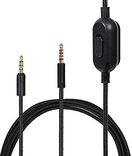 Janjunsi Reemplazo Cable para Logitech G433/G233/G Pro/G Pro X/HyperX Cloud Alpha/Cloud Mix Juego Auriculares/PS4/Xbox One/Nintendo Switch, con/Función de Silencio Adaptador