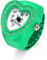 JewelryWe Damen Ringuhr Fingeruhr Analog Quarzuhr Elastisch Herz Ring Uhr Uhrenring für Mädchen Grün