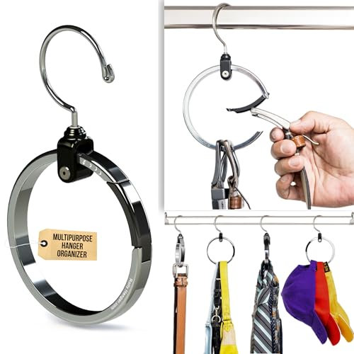 Cintre Multifonction pour Placard - Excellent Gain de Place - Permet de réduire l'encombrement dans Le Placard - Parfait pour Les Ceintures, Chapeaux de Baseball, Cravates, écharpes, Sacs à Main et