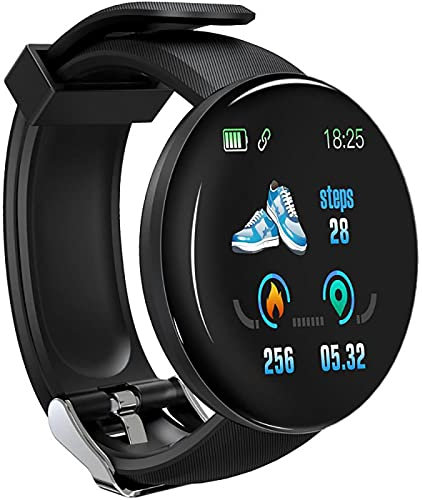 Smart Watch, orologio fitness tracker full touch da 1, 44 pollici, tracker fitness con monitoraggio dell' ossigeno nel sangue e cardiofrequenzimetro per donna uomo per IOS e Android ( Color : Black )