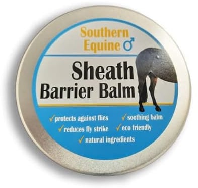 Southern Equine Sheath Barrier Balm, Fly Strike, Fly Protection, Sheath Cleaning Natural Eco Friendly, Blue, White, Yellow