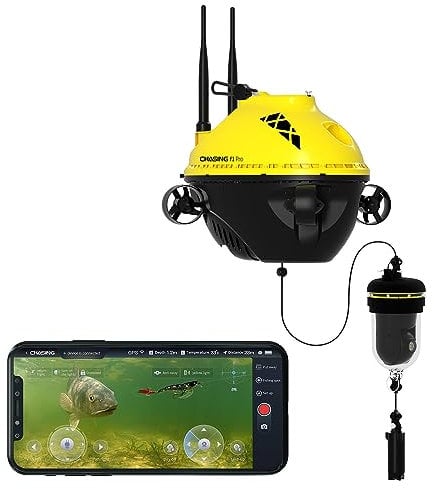 Chasing F1 PRO Underwater Fishing Camera| Full HD rotatable Lens|Wireless Control of Camera Lifting| Ice Fishing Gear | Underwater Camera | Fish Finder | Fishing Gear and Equipment