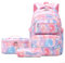 SIVENKE Schulrucksack Mädchen Leichtgewicht Schultasche Teenager Mädchen Rucksack Set Schulranzen 3 STK mit Lunchtasche Federmäppchen Schule Reisen Rucksack