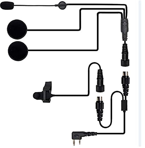 CARZE Helmet Headset 2 Pin PTT Motorcycle Headphone For Walkie Talkiefit Fit For Kenwood Fit For Baofeng Fit For Puxing Fit For Ham Two Way Radio walkie talkies headsets
