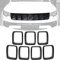 7PCS griglia inserti copertura griglia anteriore per 𝓙𝙚𝙚𝙥 Compass MP 2017 2018 2019 2020, kit di copertura griglia esterna, accessori decorazione auto (fibra di carbonio)