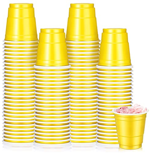 Roshtia 100 Pack 2 Oz Plastic Shot Glasses,Yellow