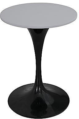 LIFEDX Tischdecke Rund Outdoor Tischdecken Leder,Elastisch Rund Tischdecken Abwaschbar,Wasserdicht,Fleckschutz Tischtuch,Kratzfest Passform für Outdoor Küche Garten -Grey||Diameter 60CM