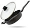 ELO 9906650 Pfanne und Deckel Set Granit Solution, Kochpfanne, geeignet für alle Herdarten Aluminium, Keramik, Kunststoff, Schwarz, Glas, 28 cm