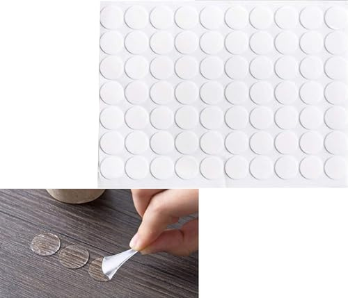 Doppelseitige Klebepunkte,420pcs Doppelseitige Klebepads,Rund Transparente Klebende Aufkleber,10mm Starkes Rund Transparente Klebeband Entfernbare Runde Klebepads Keine Spuren Punkte Aufkleber für DIY