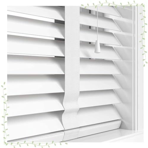 DZHTUF Natürliche Holzjalousien,60cm 65cm 75cm 90cm 105cm 120cm 130cm,Massivholz-Gardinen weiß,horizontale Fensterrollo,Sichtschutz Holz jalousien Fenster innen,W×H-120x150cm/47x59in